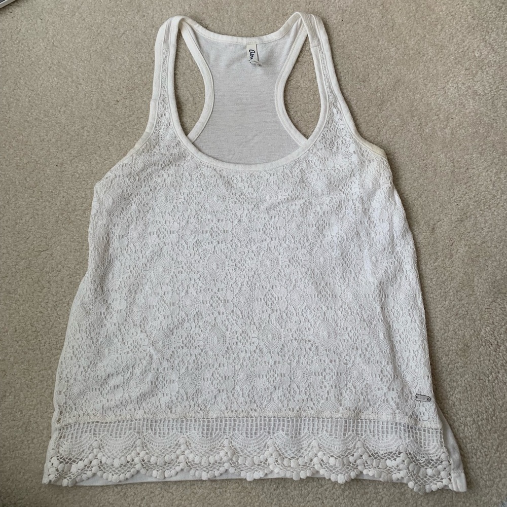 White Lace Tank Top
